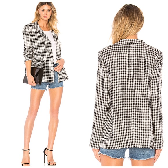 NWT Lovers + Friends Fanning Gingham Blazer - Picture 2 of 4